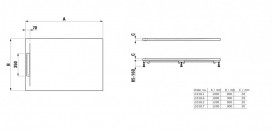 Душевой поддон Laufen Pro S 90х100 см композитный материал Marbond антрацит H2101860780001