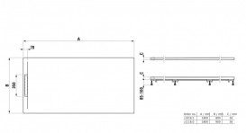 Душовий піддон Laufen Pro S 90х180 см композитний матеріал Marbond антрацит H2111800780001