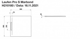 Душевой поддон Laufen Pro S 90х90 см композитный материал Marbond антрацит H2101800780001