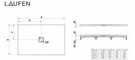 Душовий піддон Laufen Solutions 90х140 см композитний матеріал Marbond пісочний H2154450350001