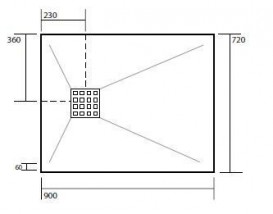Душевой поддон мраморный Kerasan H2.5 90х72 см белый матовый 703230