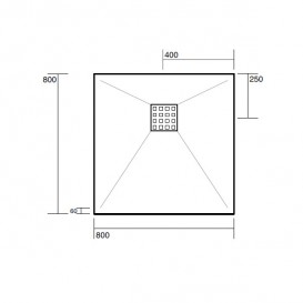 Душевой поддон мраморный Kerasan H2.5 80х80 см кремовый матовый 703065