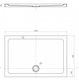 Душевой поддон прямоугольный Devit Comfort 120х80 см акрил белый с сифоном FTR2323