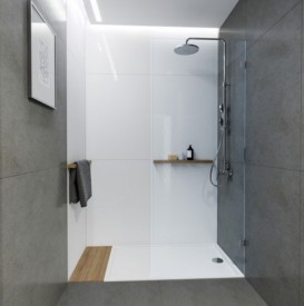 Душевой поддон прямоугольный PoolSpa Galia Flat 100х80 см с сифоном акрил белый PBKF310B0C00000