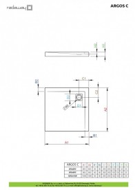 Душовий піддон Radaway Argos C 80x80 см акрил білий 4AC88-01