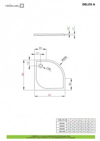 Душевой поддон Radaway Delos A 90x90 см акрил белый SDA0909-01