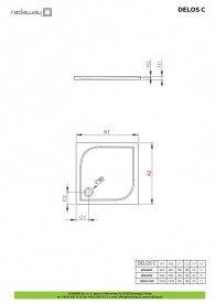 Душевой поддон Radaway Delos D 80x80 см акрил белый SDC0808-01