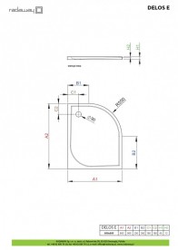 Душевой поддон Radaway Delos E 90x80 см левый акрил белый SDE9080-01L