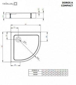 Душовий піддон Radaway Doros A Compact Stone White 80х80 під камінь акрил білий SDRA8080-05-04S