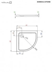 Душевой поддон Radaway Doros A Stone Anthracite 80х80 под камень акрил антрацит SDRA8080-01-64S