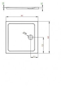 Душовий піддон Radaway Doros C Stone Anthracite 100х100 під камінь акрил антрацит SDRC1010-01-64S