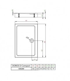 Душевой поддон Radaway Doros D Compact Stone White 120х90 под камень акрил белый SDRD1290-05-04S