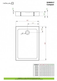 Душевой поддон Radaway Doros F Compact 140x80 см акрил белый SDRFP1480-05