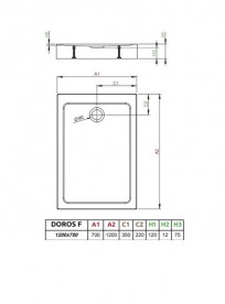 Душовий піддон Radaway Doros F Compact Stone White 120х70 під камінь акрил білий SDRFP1270-05-04S