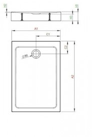 Душевой поддон Radaway Doros F Compact Stone Anthracite 140х80 под камень акрил антрацит SDRFP1480-05-64S