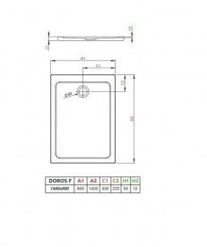 Душевой поддон Radaway Doros F Stone Anthracite 140х80 под камень акрил антрацит SDRF1480-01-64S
