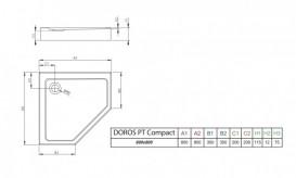 Душевой поддон Radaway Doros PT Compact 80х80 см акрил белый SDRPT8080-05