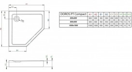 Душевой поддон Radaway Doros PT Compact Stone White 100х100 под камень акрил белый SDRPT1010-05-04S