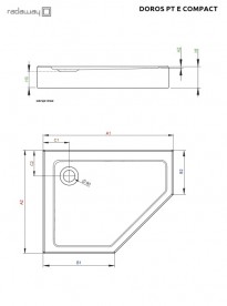 Душевой поддон Radaway Doros PT E Compact 100х90 правосторонний акрил белый SDRPTP1090-05R