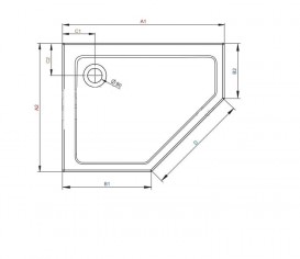 Душевой поддон Radaway Doros PT E Stone White 100х90 левосторонний под камень акрил белый SDRPT1090-01-04SL