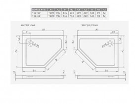 Душовий піддон Radaway Doros PT E Stone Anthracite 100х80 правобічний під камінь акрил антрацит SDRPT1080-01-64SR