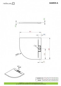 Душевой поддон Radaway Giaros A 90х90 см литой камень белый MKGA9090-03