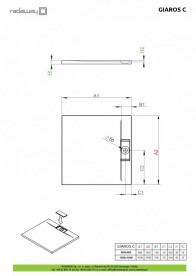 Душевой поддон Radaway Giaros C 90х90 см литой камень белый MKGC9090-03
