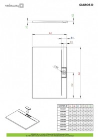 Душовий піддон Radaway Giaros D 100х80 см литий камінь білий MKGD1080-03