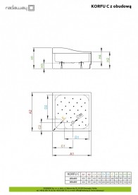 Душевой поддон Radaway Korfu C 90x90 см акрил белый 4C99400-03