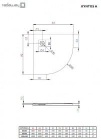 Душовий піддон Radaway Kyntos A 80х80 литтєвий мармур чорний HKA8080-54