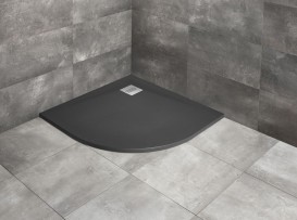 Душовий піддон Radaway Kyntos A 80x80 см литий камінь антрацит HKA8080-64