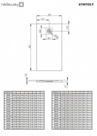 Душовий піддон Radaway Kyntos F 120х100 литтєвий мармур чорний HKF120100-54