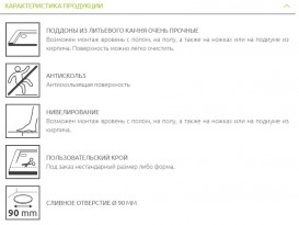 Душовий піддон Radaway Kyntos F 120x90 см литий камінь антрацит HKF12090-64