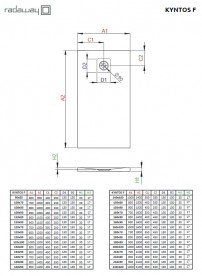 Душевой поддон Radaway Kyntos F 150х80 литьевой мрамор цемент HKF15080-74