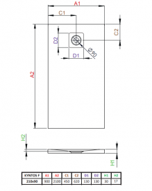 Душевой поддон Radaway Kyntos F 210x90 см литьевой мрамор белый HKF21090-04