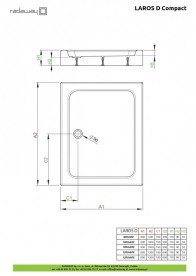 Душовий піддон Radaway Laros D Compact 120x90 см акрил білий SLD91217-01