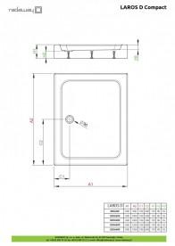 Душевой поддон Radaway Laros D Compact 100x90 см акрил белый SLD91017-01