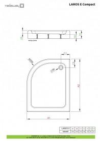 Душевой поддон Radaway Laros E Compact 100x80 см правый акрил белый SLE81017-01R