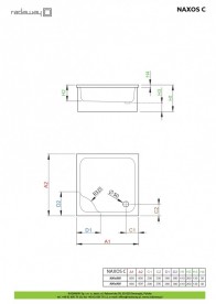 Душовий піддон Radaway Naxos C 90x90 см акрил білий SNC9941-28