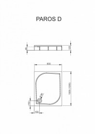 Душевой поддон Radaway Paros D 120x80 см желтый гранит MBD8012-45-1