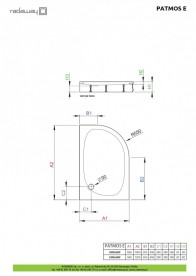 Душовий піддон Radaway Patmos E 100x80 см правий акрил білий 4P81155-03P