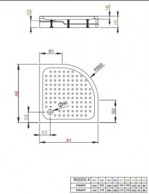 Душовий піддон Radaway Rodos A Compact 90x90 см акрил білий 4P99155-03