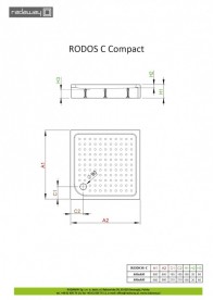 Душовий піддон Radaway Rodos C Compact 80x80 см акрил білий 4K88155-04
