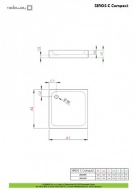 Душовий піддон Radaway Siros C Compact 80x80 см акрил білий SBC8817-2