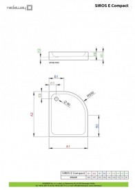 Душовий піддон Radaway Siros E Compact 90x80 см правий акрил білий SBE9817-1R