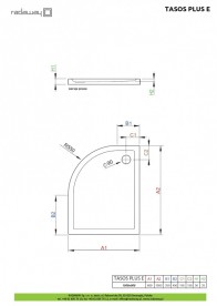 Душовий піддон Radaway Tasos Plus E 100x80 см лівий акрил білий STE1086-30L
