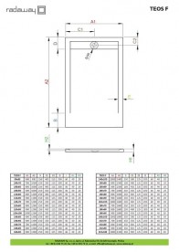 Душовий піддон Radaway Teos F 110х90 литтєвий мармур чорний HTF11090-54