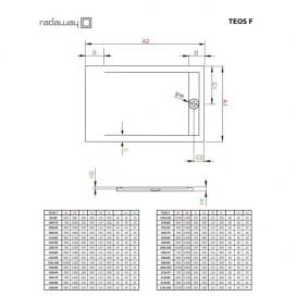 Душовий піддон Radaway Teos F 140x80 см литий камінь білий HTF14080-04