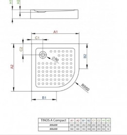 Душевая кабина Radaway Classic A 80x80 стекло прозр + поддон + сифон (30010-01-01+S4TIA8080-08+ТВ50Р)