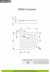 Душевой поддон Radaway Tinos A Compact 90x90 см акрил белый S4TIA9090-08